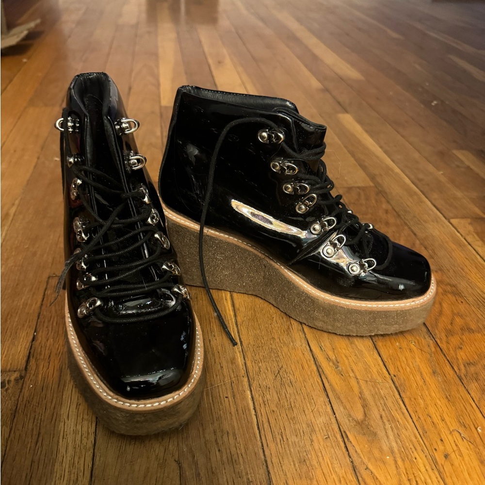 Jeffrey Campbell patent leather hiking boot size 8
